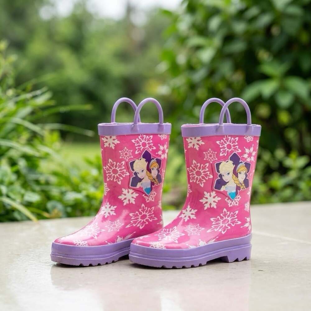 Disney Frozen Elsa & Anna Rain Boots for Toddlers & little Girls Size 10
